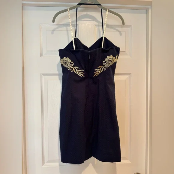 Lilly Pulitzer Demi Strapless Dress True Navy Size 10 - Picture 6 of 10